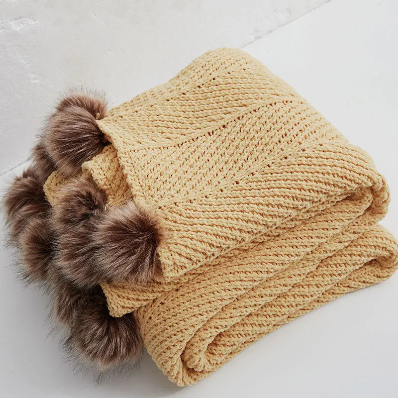 HeartKnit Kuscheldecke aus Chenille | Strickdesign | Für Bett & Sofa | Weich & Gemütlich