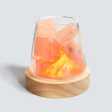 PureAura Kristallleuchte | Himalaya Salzlampe mit Öl-Diffusor | Nachtlicht & Luftreinigung