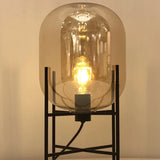 LumenCognac Glas Stehlampe | Elegantes Design | Amber oder Grau | Dimmbares Licht für Stilvolles Wohnen
