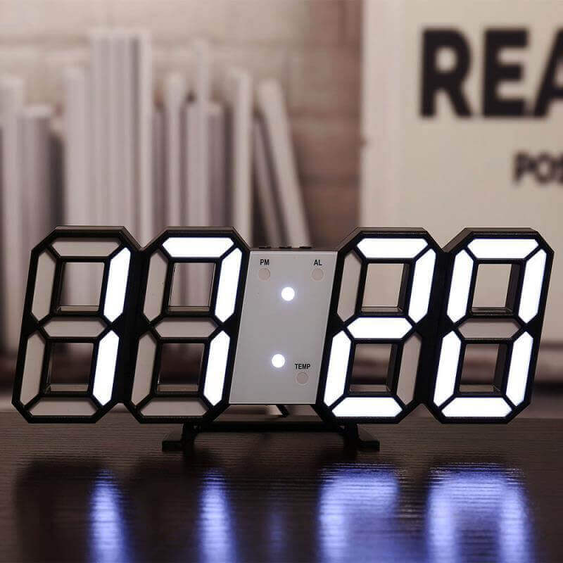 ChronoSync LED Digitaluhr | Multifunktionale Tisch- & Wanduhr | Modernes Design | Alarm & Temperaturanzeige