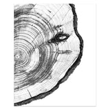 TimberArt Baumstumpf Leinwand | Naturinspirierte Wanddekoration | Holzoptik Kunst für Zuhause