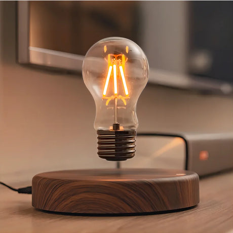 LumoFloat Schwebende LED Glühbirne | Magnetische Tischlampe | Modernes Design | Dekoratives Highlight