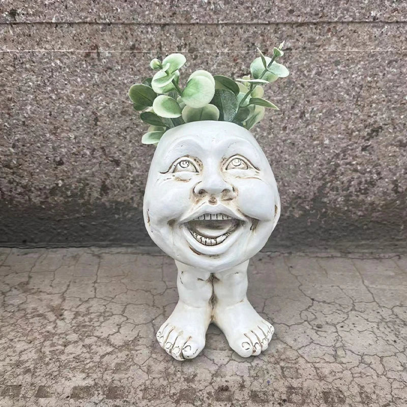 FunnyFace Charakter Pflanzentöpfe | Lustige Blumentöpfe mit Persönlichkeit | Indoor & Outdoor Deko