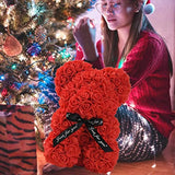 RoseTeddy Rosenbär 25 cm | Künstliche Schaumstoff-Rosen | Perfektes Valentinstagsgeschenk & Party-Dekoration