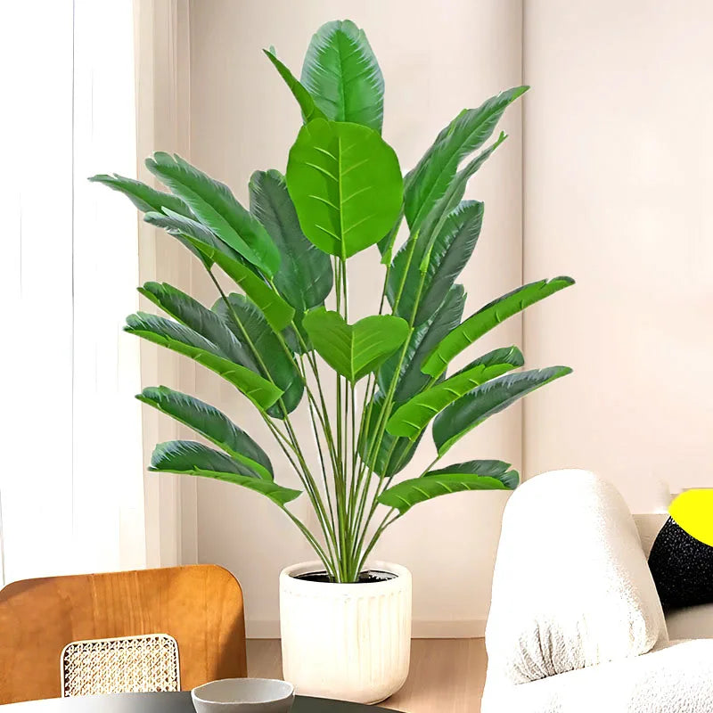 GreenTropics Künstliche Bananenpflanze | Pflegeleicht | Dekorative Tropenpflanze für Zuhause und Büro