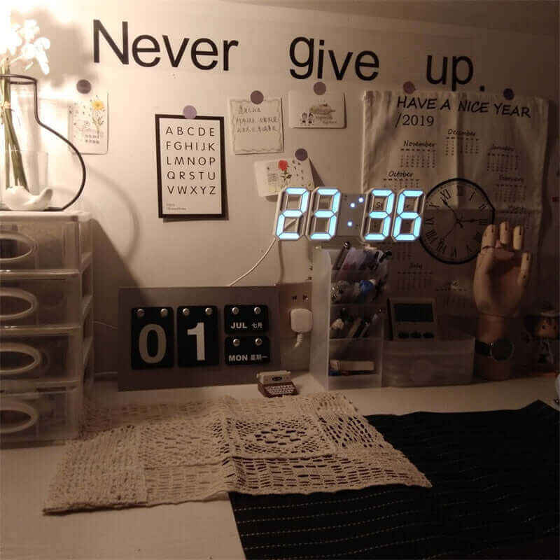 ChronoSync LED Digitaluhr | Multifunktionale Tisch- & Wanduhr | Modernes Design | Alarm & Temperaturanzeige