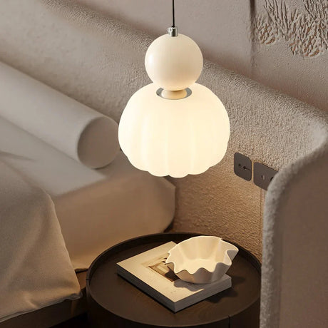 LumiDeco Creme Art Deco Pendelleuchte | Elegantes Design | Hochwertige Beleuchtung | Stilvolle Innenräume