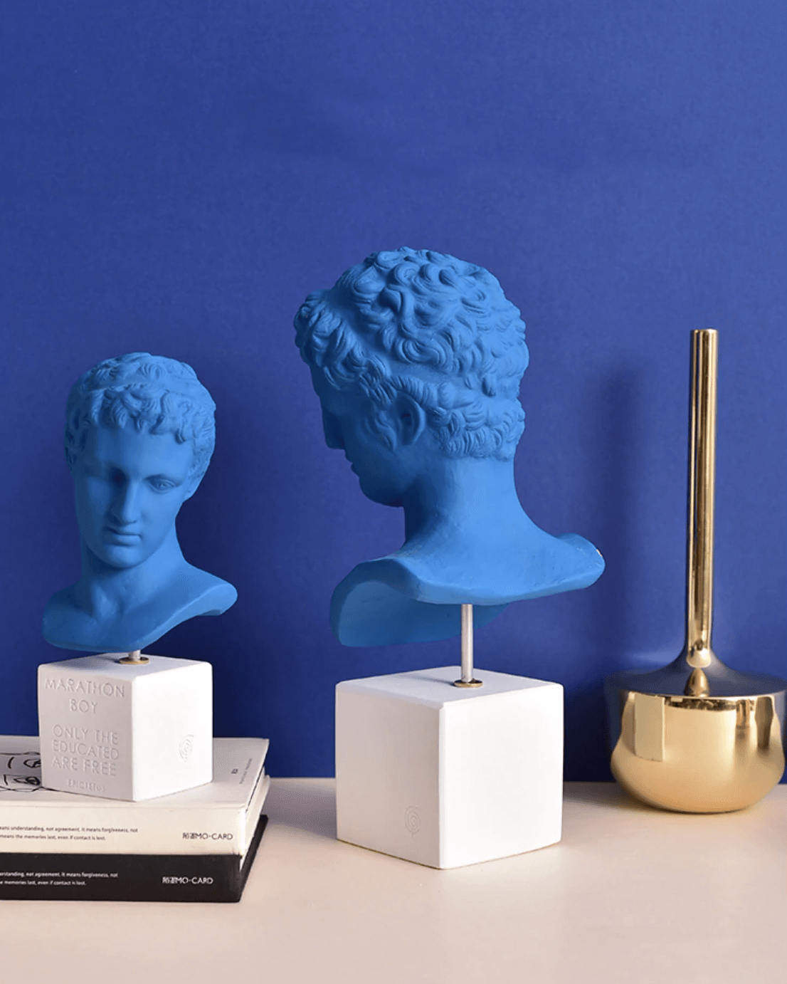 NeoDavid Skulptur Büste | Klassische Deko im modernen Stil | Statue für Wohnzimmer & Büro | Kunstvolle Akzente