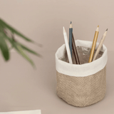 Plantero Vintage Stoff-Pflanzkorb | Rustikales Design | Stilvolle Pflanzenaufbewahrung