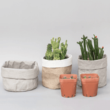 Plantero Vintage Stoff-Pflanzkorb | Rustikales Design | Stilvolle Pflanzenaufbewahrung