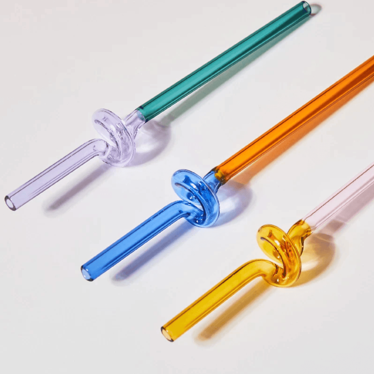 GlassLuxe Twist Glasstrohhalm Set | Bunte Trinkhalme | Nachhaltig & Wiederverwendbar | Für Cocktails & Smoothies