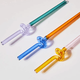 GlassLuxe Twist Glasstrohhalm Set | Bunte Trinkhalme | Nachhaltig & Wiederverwendbar | Für Cocktails & Smoothies