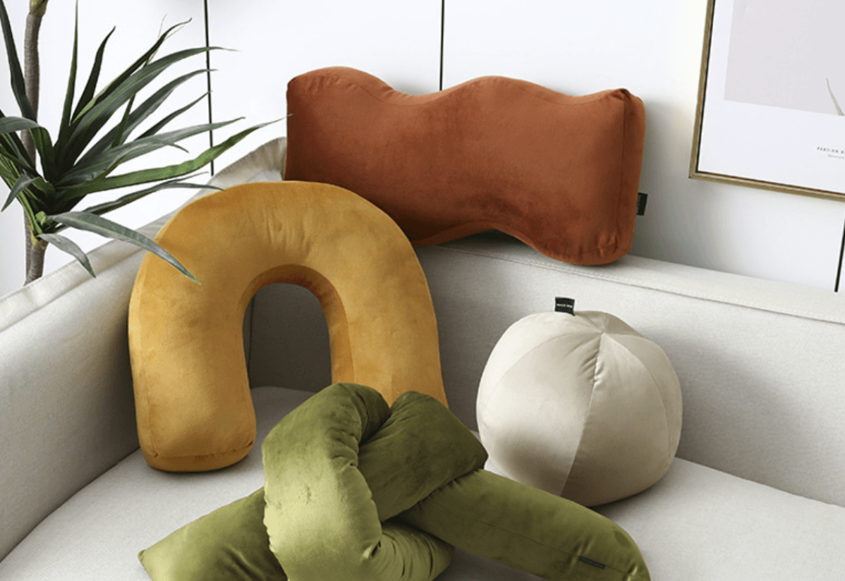 Velvona Retro Design Kissen | Weicher Samtbezug | Dekokissen für Wohnzimmer & Schlafzimmer | In Verschiedenen Formen