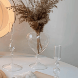 CupidVase Herzförmige Glasvase | Dekorative Blumenvase | Romantische Tischdeko