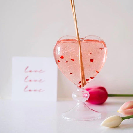 CupidVase Herzförmige Glasvase | Dekorative Blumenvase | Romantische Tischdeko