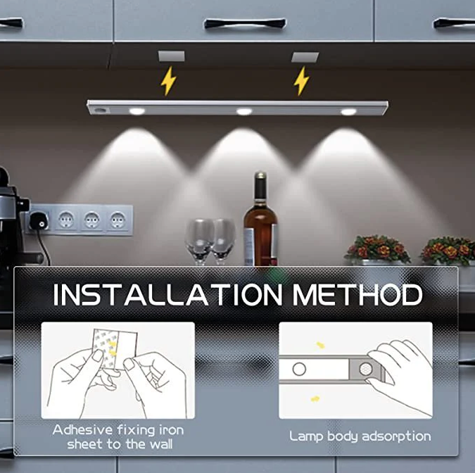 LumiShine Sensor Nachtlicht | Bewegungsmelder | Energiesparend | Kabelloses Design | 1+1 Aktion