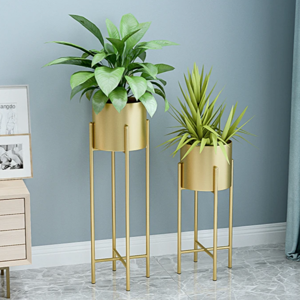 PlantaForm Metall-Pflanzgefäß 2er-Set | Dekorative Übertopfe für Innen und Außen | Modernes Design