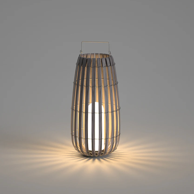 RattanGlow Garten Rattan Lampe | Umweltfreundliche Solarleuchte | Dekorative Beleuchtung für Außenbereiche