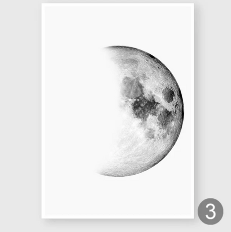 LunaNova Wandbild | Mondphasen Leinwand | Stilvolle Wanddekoration | Astronomisches Kunstwerk