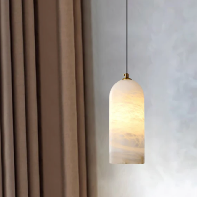 LustreStone Marmor-Pendelleuchte | Minimalistisches Design | Luxuriöse Hängelampe | Elegante Beleuchtung