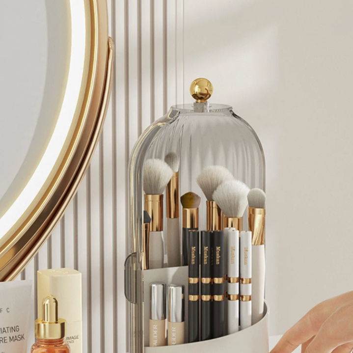 BeautySpin Rotierender Acryl Kosmetik-Organizer | Platzsparender Makeup Organizer | 360° Drehung | Kosmetik Aufbewahrung