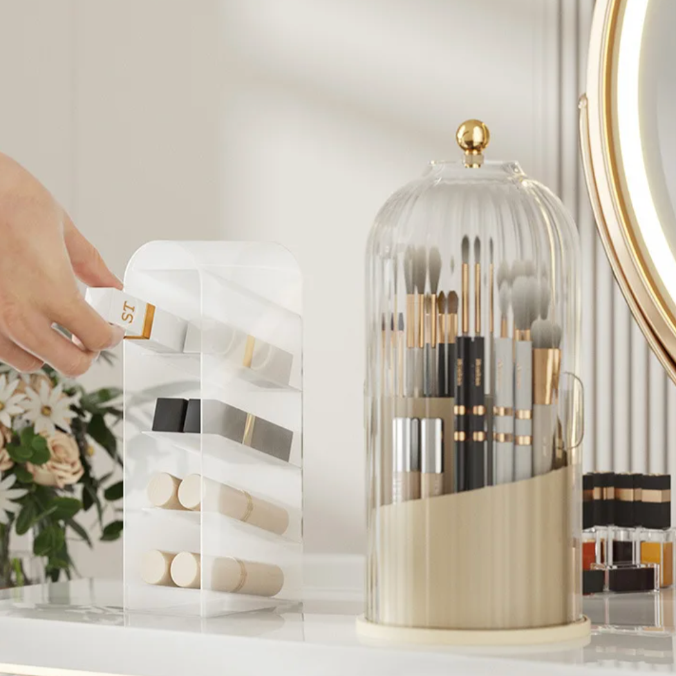 BeautySpin Rotierender Acryl Kosmetik-Organizer | Platzsparender Makeup Organizer | 360° Drehung | Kosmetik Aufbewahrung