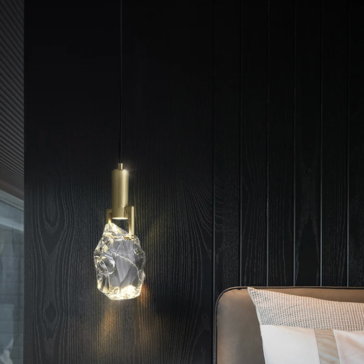 LuxeGlow Kristall Hängeleuchte | Edles Design | Stilvolle Beleuchtung | Perfekte Wand- und Deckenleuchte