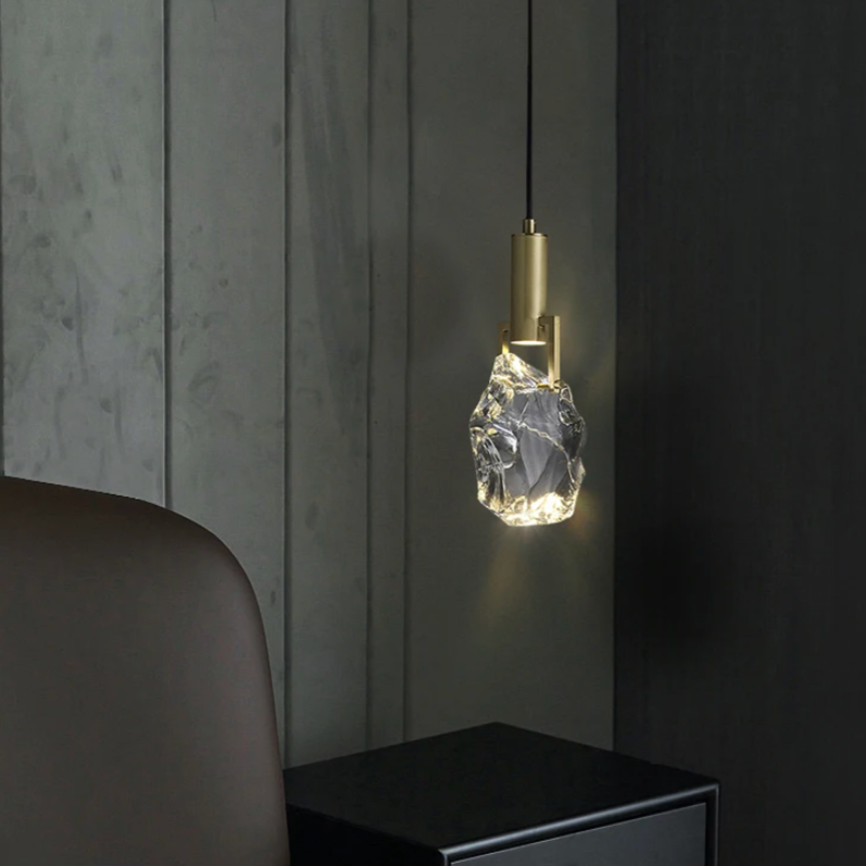 LuxeGlow Kristall Hängeleuchte | Edles Design | Stilvolle Beleuchtung | Perfekte Wand- und Deckenleuchte