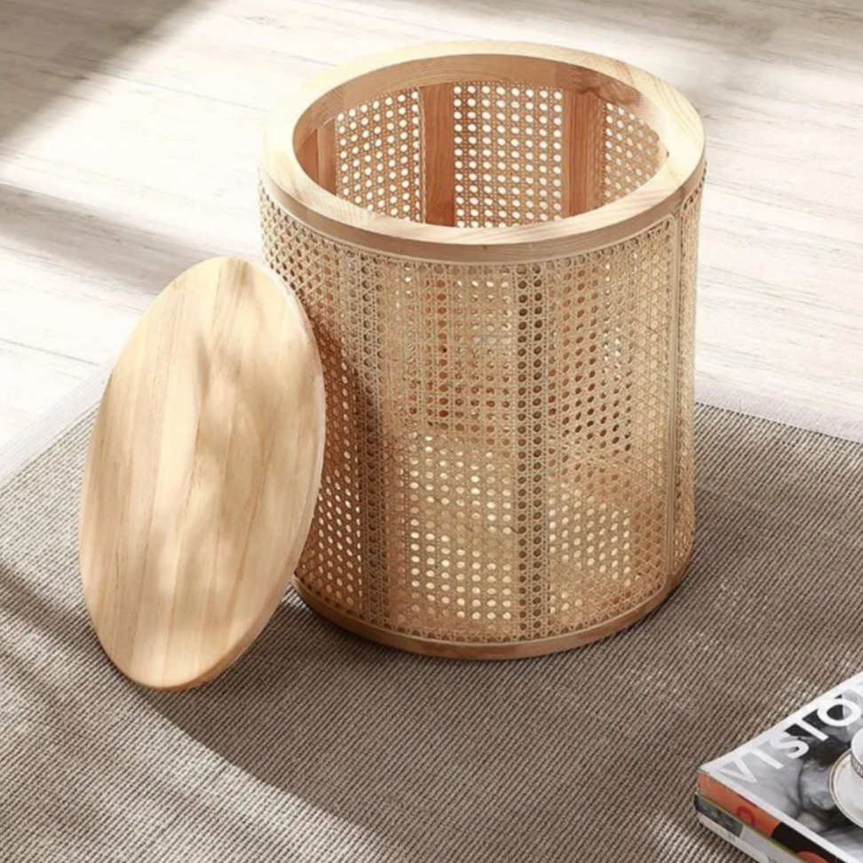 EcoHaven Holz Beistelltisch mit Stauraum | Stilvoller und Funktionaler Wohnzimmertisch | Skandinavisches Design