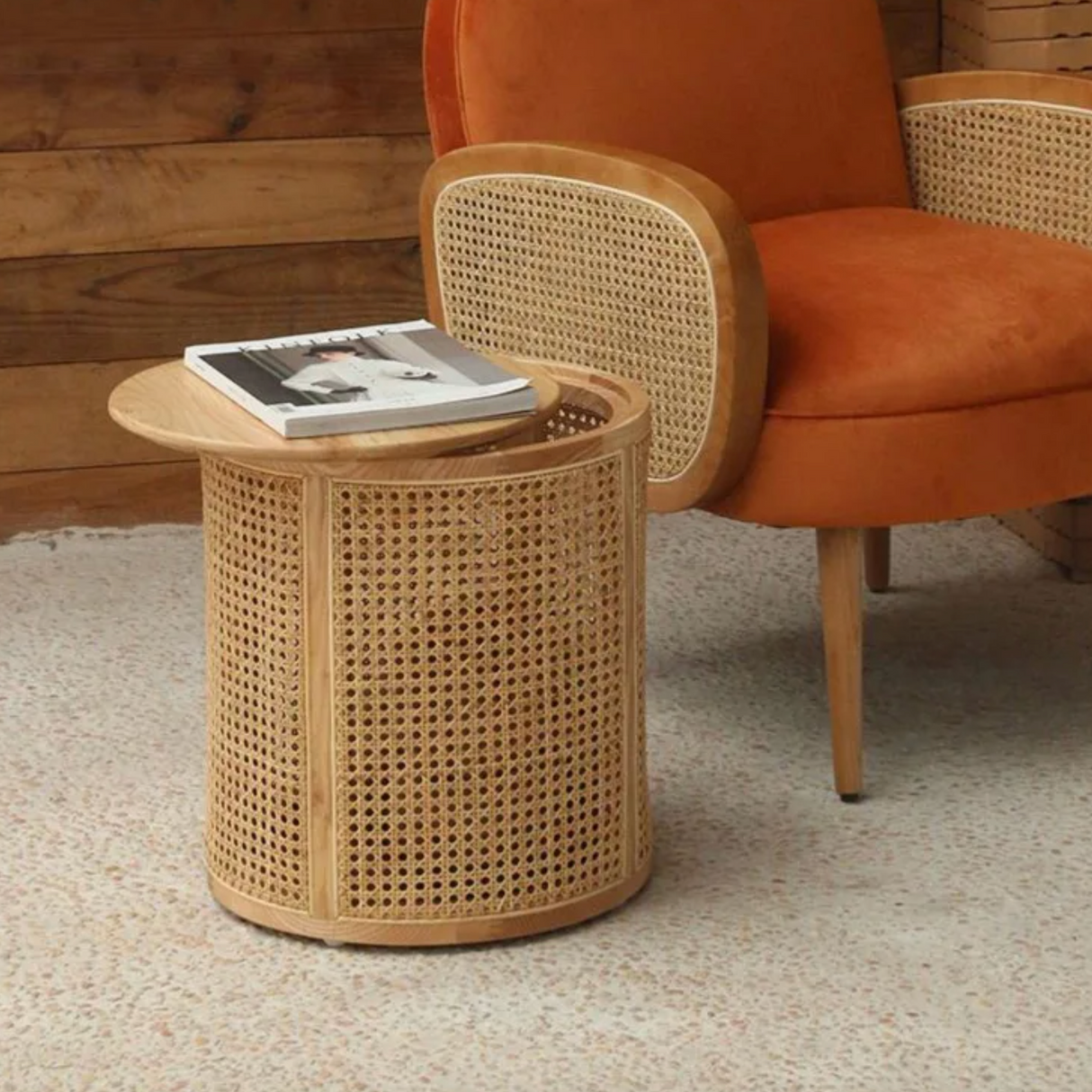 EcoHaven Holz Beistelltisch mit Stauraum | Stilvoller und Funktionaler Wohnzimmertisch | Skandinavisches Design