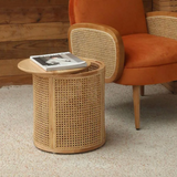 EcoHaven Holz Beistelltisch mit Stauraum | Stilvoller und Funktionaler Wohnzimmertisch | Skandinavisches Design
