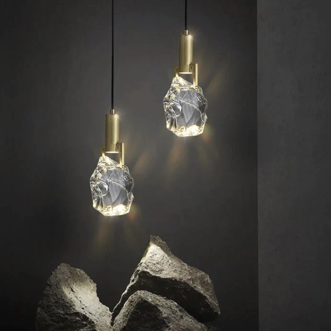 LuxeGlow Kristall Hängeleuchte | Edles Design | Stilvolle Beleuchtung | Perfekte Wand- und Deckenleuchte