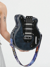 GuitarHero Vintage Retro Gitarren-Crossbody-Tasche | Rockiger Look | Modische Umhängetasche