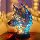 CrystalGlow 3D LED Glaslampe | Tierisches Design | Dekorative Tischleuchte | Stimmungslicht für Zuhause