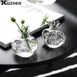 PomeGlass Granatapfel Glasvase | Wohnkultur | Kreative Obstvase | Raumdeko | Blumenvase für Zuhause
