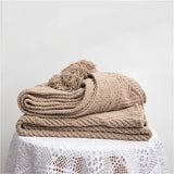 HeartKnit Kuscheldecke aus Chenille | Strickdesign | Für Bett & Sofa | Weich & Gemütlich
