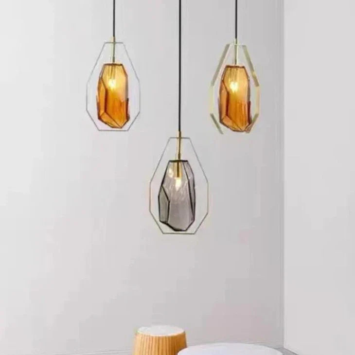 LumiStone Design Pendelleuchte | Moderner Stein-Look | Elegante Beleuchtung