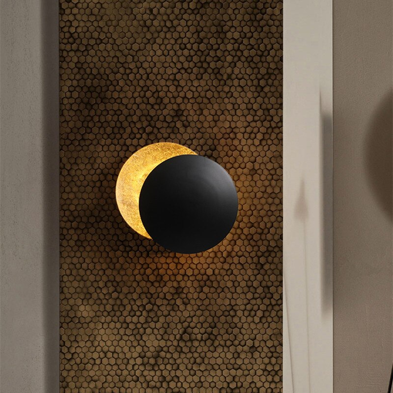 EclipseAura Wandleuchte mit Sonnenfinsternis-Design | LED Beleuchtung | Modern & Stilvoll | Für Wohn- und Arbeitsräume