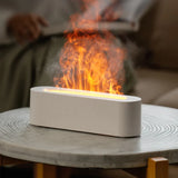 FlameMist Feuer-Luftbefeuchter | Innovativer LED-Humidifier | Aromatherapie | Entspannungslicht für Zuhause und Büro