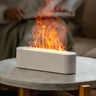FlameMist Feuer-Luftbefeuchter | Innovativer LED-Humidifier | Aromatherapie | Entspannungslicht für Zuhause und Büro