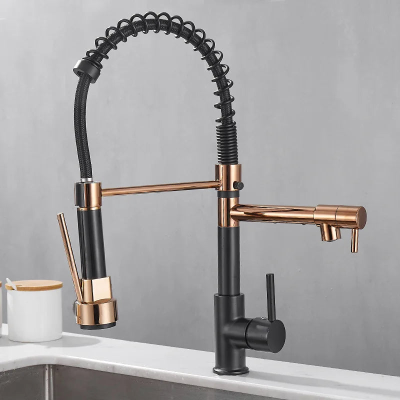 FlowSelect Wasserhahn mit Doppel-Auslauf | Modernes Design | Multifunktionaler Küchenarmatur | Hochwertige Materialien