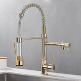 FlowSelect Wasserhahn mit Doppel-Auslauf | Modernes Design | Multifunktionaler Küchenarmatur | Hochwertige Materialien