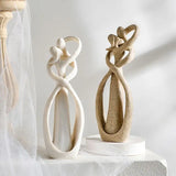LoveSculpt Sandstein Liebhaber Statue | Hochzeitsdeko | Valentinstag Geschenk | Romantische Heimdekoration