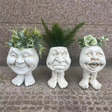 FunnyFace Charakter Pflanzentöpfe | Lustige Blumentöpfe mit Persönlichkeit | Indoor & Outdoor Deko