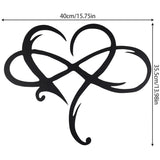EternaWall Metall Wanddeko | Ewiges Herz | Einzigartiges Design | Raumdekoration | Eisen Wandkunst