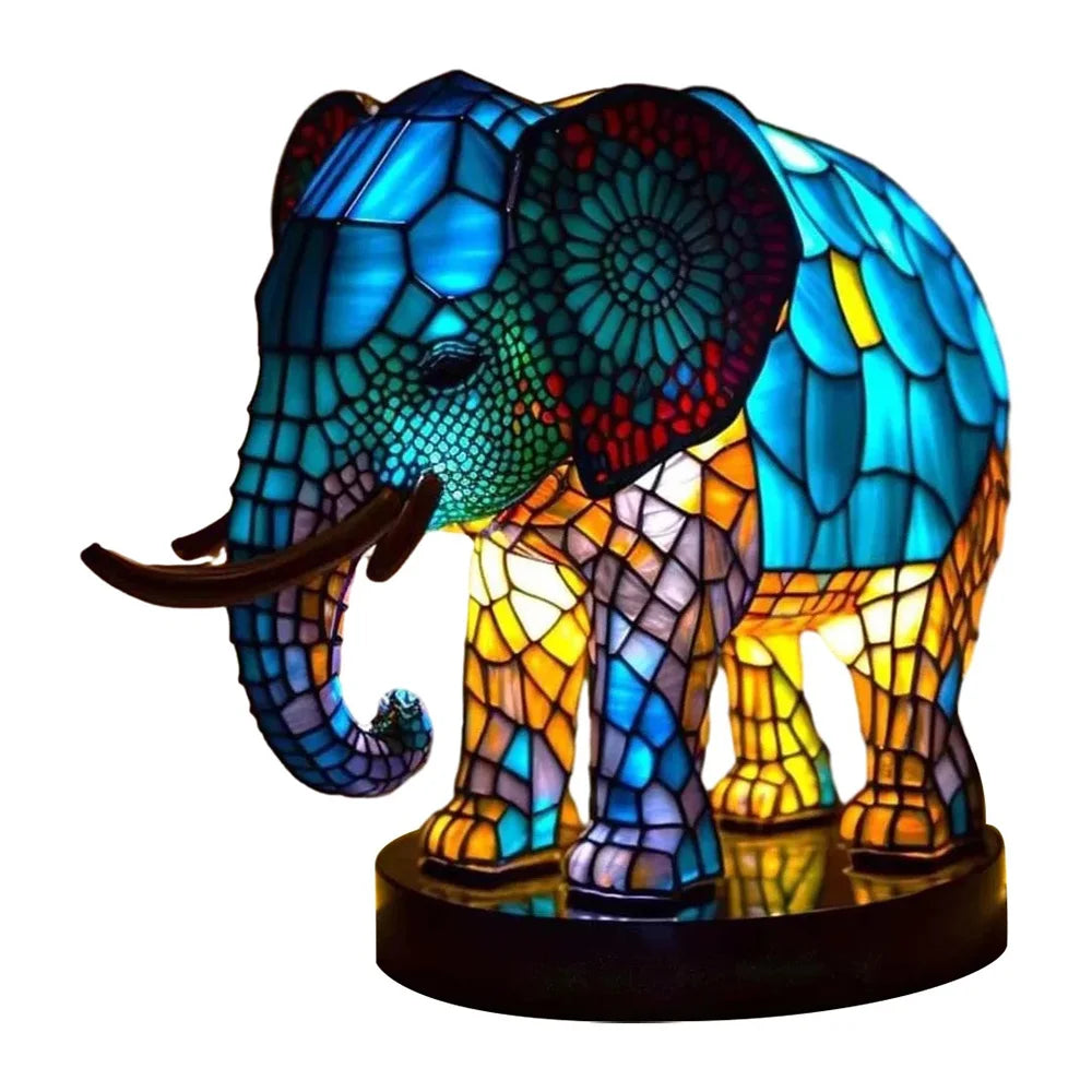 CrystalGlow 3D LED Glaslampe | Tierisches Design | Dekorative Tischleuchte | Stimmungslicht für Zuhause