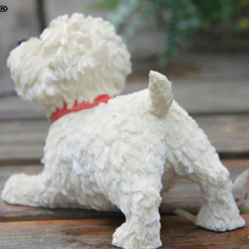 TerriCraft West Highland Terrier Figur | Harz Hundemodell | Deko für Zuhause & Auto