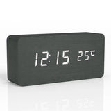 EcoTime Digitaler Wecker aus Holz | LED-Anzeige | Modernes Design | Lautlos | Umweltfreundlich