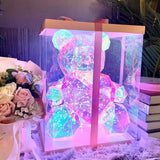 GlowBear LED Teddybär Lampe | Kuschelige Geschenkidee | Bunte Beleuchtung | Deko für Geburtstag & Valentinstag