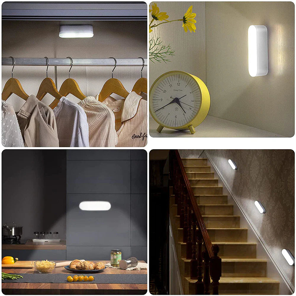 LumiBeam LED Wandlampe mit Bewegungsmelder | USB Wiederaufladbar | Kabellos | Energiesparend | Modernes Design